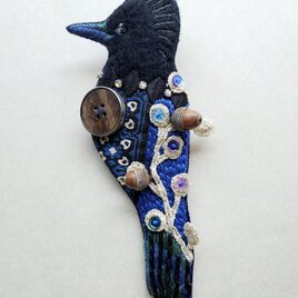 IRODORI AZ brooch(アオカケス)の画像