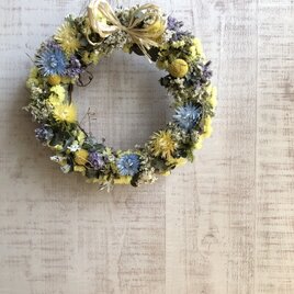 ハッピーフラワーリース〜イエローブルー