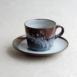 結晶釉カップ＆ソーサー#2