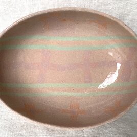 沖縄かすり模様・練り込みだ円鉢