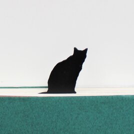 黒猫のしおり,ブックマーク　[正面]　（読書,本,プレゼント,母の日,CAT,BOOKMARK）の画像