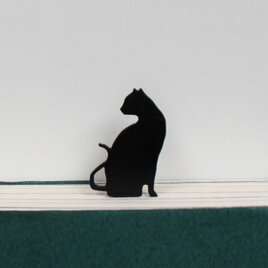 黒猫のしおり,ブックマーク　[後姿]　（読書,本,プレゼント,母の日,CAT,BOOKMARK）の画像