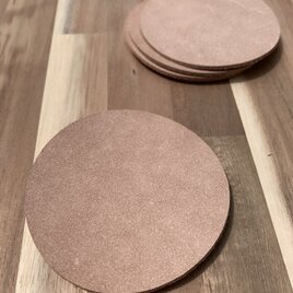 床革のコースター (5枚セット)の画像
