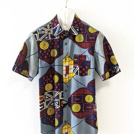Organic geometric shirt ss