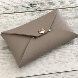 ✉レザー カードケース✉【牛革　シュリンク　ライトグレー系】