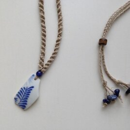 鎌倉の海の贈りもの「うみへん」陶片ペンダント（ロング）