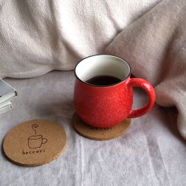 まったり　ほっこり　コースター　2枚セット　コルク　オーダー可　うずまき　お茶　おうち時間　ナチュラコ