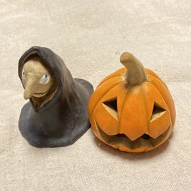 【K様専用　ハロウィンかぼちゃと魔女セット】の画像