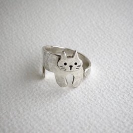 まとわりネコのリング_シルバーの画像