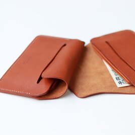 手縫い長財布 CAMEL（牛革）