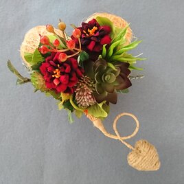 sisal heart wreathの画像