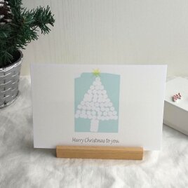 「シンプルツリー」クリスマス　ポストカード3枚セット　ナチュラコ　シンプル　かわいい　ナチュラル　アート　naturako