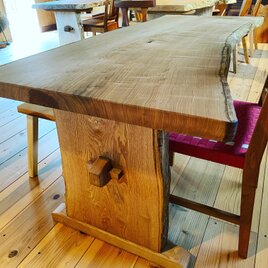 欅一枚板テーブル　オーダーメイド 欅 一枚板テーブル オーダーメイド | iichi 日々の暮らしを