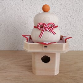 木の鏡餅　三宝３寸セット