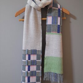 セール Doublelamb  long scarf #1 - Blue stripesの画像