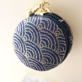 和風＊帯生地＊マカロンケース【青海波】