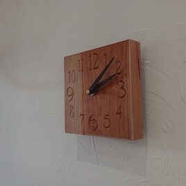 木製時計 sora 壁掛け チェリーの画像
