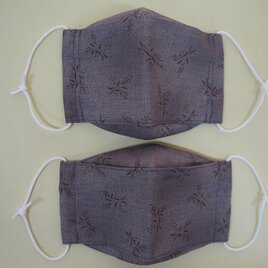 ＊立体・舟形マスク・茶緑＊