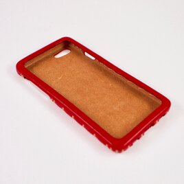 Leather handmade case  /  iPhone SE：【カラー】レッドの画像