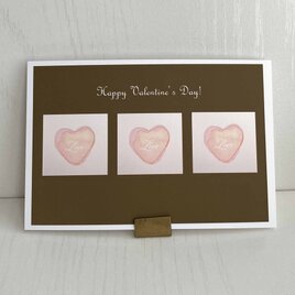 バレンタイン　ポストカード 「LOVEチョコレート」　3枚セット　シンプル　ナチュラル　 ナチュラコ　naturakoの画像