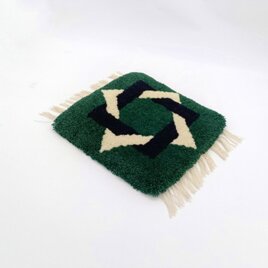 ノッティングの椅子敷 17緑/Ｍサイズ