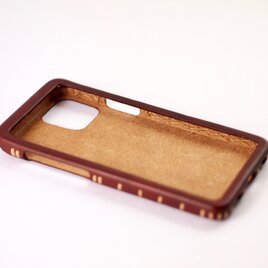 Leather handmade case  /  iPhone 1２シリーズ：【カラー】マホガニーの画像