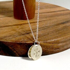 【冬季限定】雪の結晶プレートペンダント（シルバー）