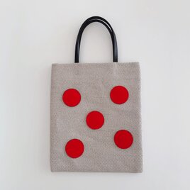 linen choi bag[red]の画像
