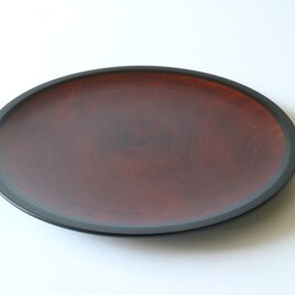 溜塗九寸皿