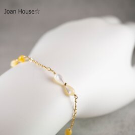 黄蝶貝のブレスレット(14KGF)