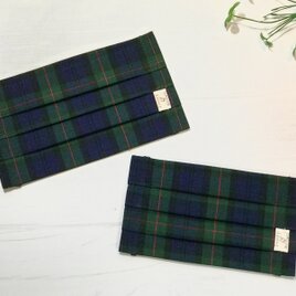 タータンチェックマスク☆チェックマスク☆ブラックウォッチ