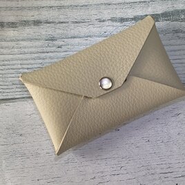 ✉レザー カードケース✉【牛革　シュリンク　オイスターホワイト系】