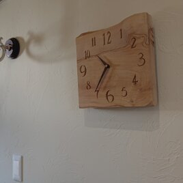 木製時計 sora 壁掛け さくらの画像