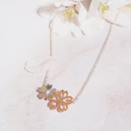 Sakura Blossom *〜桜のネックレス〜* (silver×pink gold)の画像