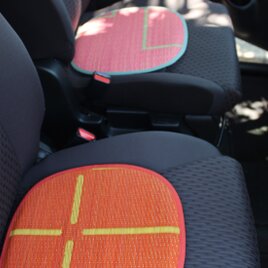 ２枚セット：OTO い草：シートクッション（S）： 座布団 運転席 車 カーシート チェアマット ダイニングチェア　マットの画像
