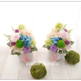 お彼岸　お盆　お供え花　プリザーブドフラワーアレンジ