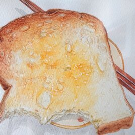 朝食・食パン（額装）の画像