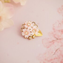 ＊つまみ細工＊ 桜のブローチ ~四季彩~の画像
