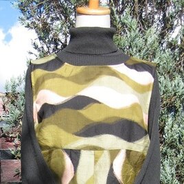 着物リメイクワンピ-ス/緑