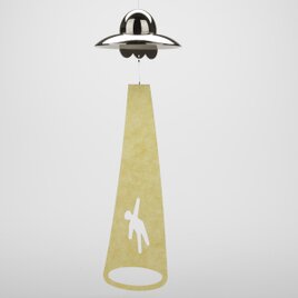 UFO風鈴（ニッケル）：真鍮　オブジェ　風鈴　UFOの画像