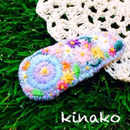 お花のよくばり刺繍パッチンどめの画像