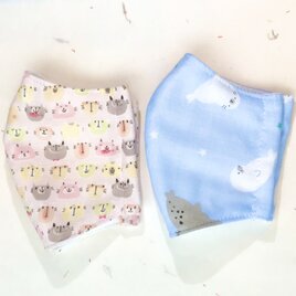 ２枚セット★子どもマスク★猫とアザラシ