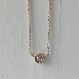 ローズカットピンクダイヤモンドプチネックレスの画像