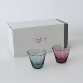 ２個ギフトセット：SAI ミニグラス（ ぐい呑 お猪口 日本酒 片口 ソース ドレッシング　グラス　硝子の画像