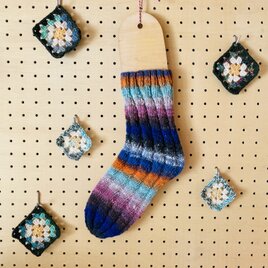 手編み靴下　●アースカラー●の画像