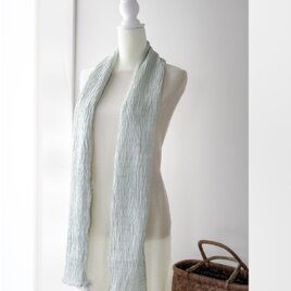 silk100%：京都丹後の織りストール：緑