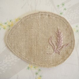 麦のコースター　Flax（Beige）×Pinkの画像