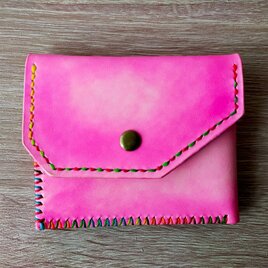 桜色ピンクグラデーションミニマム財布の画像
