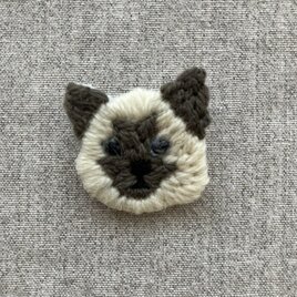 シャム　ねこ＊ブローチ