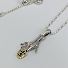 将棋一手ネックレス《 王 / 玉 》sv925 ＆ brass